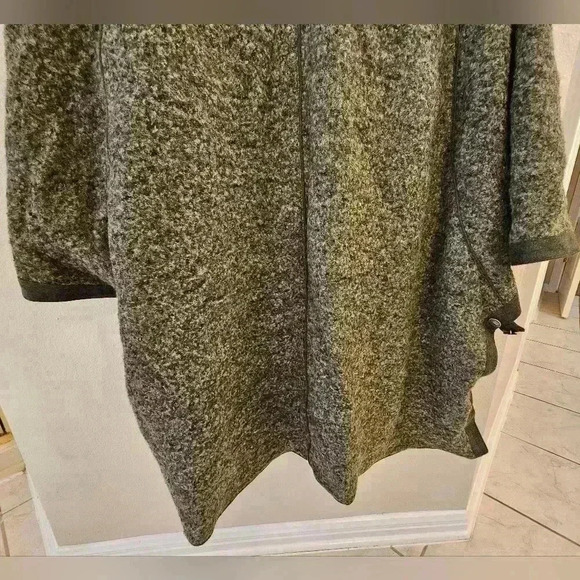 MEICO LANDHAUS LOOK WOOL BLEND COAT GREEN CARDIGAN LAGENLOOK ONE SIZE - Picture 6 of 12